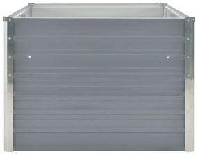 vidaXL Ζαρντινιέρα Ψηλή Γκρι 160 x 80 x 45 εκ. Γαλβανισμένος Χάλυβας