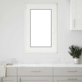 vidaXL Παράθυρο Υπογείου "RISOR" 60x100 εκ. Ανακλινόμενο & Περιστρεφόμενο DIN Αριστερά Λευκό