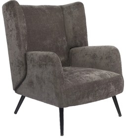 Πολυθρόνα ArteLibre NORA Γκρι Ύφασμα/Μέταλλο 100x80x89cm