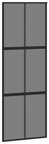 vidaXL Συρόμενη πόρτα με σετ υλικού 76x205 cm από γυαλί&Αλουμίνιο