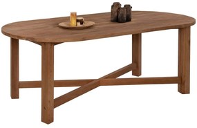 Τραπέζι Kutai HM9639 220x100x75cm Natural Ξύλο