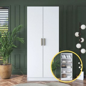 Ντουλάπα Λευκό BRATES 90x57.5x210
