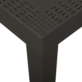 vidaXL Τραπέζι Κήπου Ανθρακί 79 x 65 x 72 εκ. από Πλαστικό