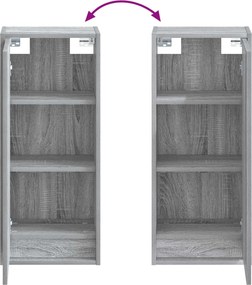 vidaXL Ντουλάπι Μπάνιου Γκρι Sonoma 35 x 20 x 81 cm Επεξεργασμένο Ξύλο