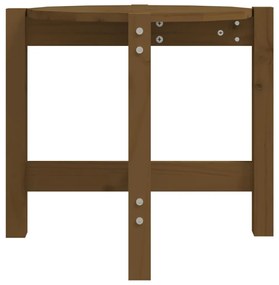 vidaXL Τραπεζάκι Σαλονιού Καφέ Μελί Ø 52,5x45 εκ. Μασίφ Ξύλο Πεύκου