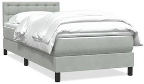 BOX SPRING ΚΡΕΒΑΤΙ ΜΕ ΣΤΡΩΜΑ ΑΝΟΙΧΤΟ ΓΚΡΙ 100X220 ΕΚ. ΒΕΛΟΥΔΙΝΟ 3316629