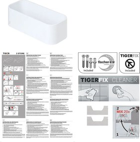 Tiger 2-Store Επιτοίχιο Ράφι 25 cm White 1500010146