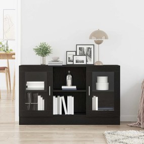 vidaXL Πλαϊνό γραφείο Μαύρη Οξυά 120 x 30,5 x 70 εκ Επεξεργασμένο ξύλο