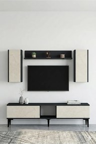 Stewehome Σετ έπιπλο τηλεόρασης με ράφι 150x30x41 cm