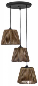 Φωτιστικό Οροφής Τρίφωτο Heronia Cuba 31-1255 Bamboo