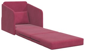 vidaXL Καθιστικό Κρεβάτι 2 σε 1 Μπορντό 65x80x83 εκ. Βελούδο