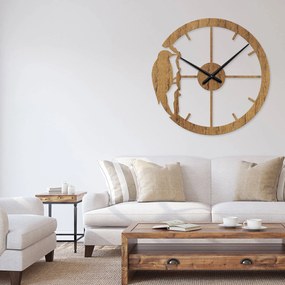Ρολόι τοίχου  εσωτερικού χώρου ξύλινο clock4 - Clock4-Καστανιά, 1mx1m
