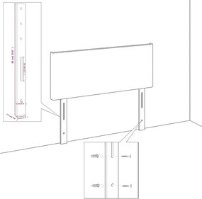 vidaXL Κεφαλάρια Ύφασμα 144x5x78/88 εκ. Taupe