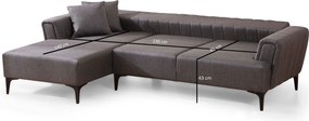 Corner Sofa-Bed Hamlet Left - Dark Grey Dark Grey
