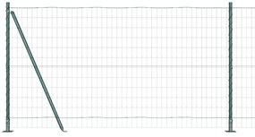 vidaXL Euro Fence με 7 Φλαντζωτά Πόδια 1.2x10 μ Γαλβανισμένος Χάλυβας