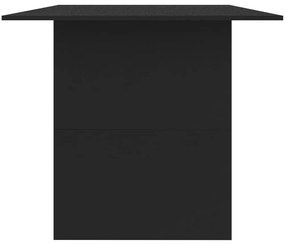 vidaXL Τραπεζαρία Μαύρη 180 x 90 x 76 εκ. από Επεξ. Ξύλο