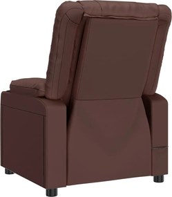 vidaXL Πολυθρόνα Ανακλινόμενη Καφέ από Συνθετικό Δέρμα