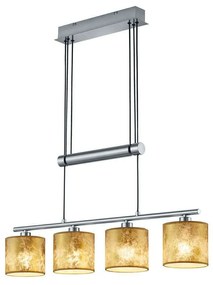 Φωτιστικό Οροφής - Ράγα Garda 305400479 Gold Trio Lighting Μέταλλο,Ύφασμα
