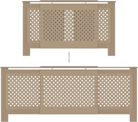 vidaXL Κάλυμμα Καλοριφέρ 205 εκ. από MDF