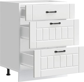 vidaXL ντουλάπι βάσης κουζίνας Lucca Λευκό κατασκευασμένο ξύλο