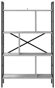 vidaXL Ράφι Βιβλίων Γκρίζο Σονομα 75 x 30 x 123,5 εκ.