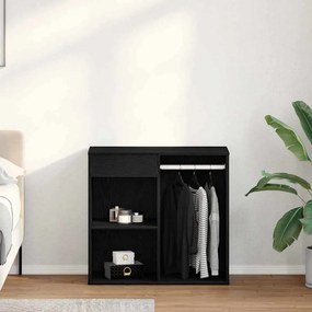 vidaXL Καλλυντικό Ντουλάπι με συρτάρι Μαύρη Οξυά 80 x 40 x 75 εκ.