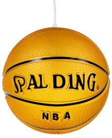 GloboStar SPALDING NBA 00649 Μοντέρνο Κρεμαστό Παιδικό Φωτιστικό Οροφής Μονόφωτο 1 x E27 Πορτοκαλί Γυάλινο Φ25 x Υ25cm