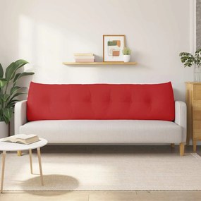 vidaXL Μαξιλάρι Πλάτης Κόκκινο 180 x 24 x 50 εκ ύφασμα