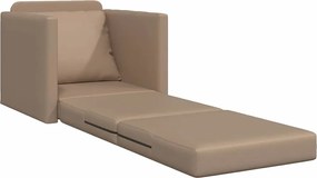 vidaXL Κρεβάτι καναπές 60cm Καπουτσίνο Δερματίνη