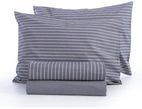 Σεντόνια Nau Coast (Σετ 4τμχ) Grey Nef-Nef Homeware King Size 280x270cm 100% Cotton Percale