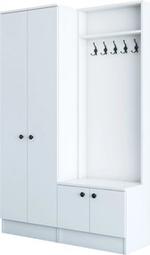 Έπιπλο Εισόδου Λευκό M11 119,6x37,3x182,8