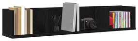 vidaXL Ράφι Τοίχου CD Μαύρος Δρυς 100x18x18 εκ Επεξεργασμένο Ξύλο
