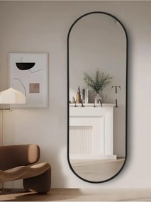 Stewehome Επιτοίχιος καθρέφτης από γυαλί σε ελλειπτικό σχήμα 180x60 cm