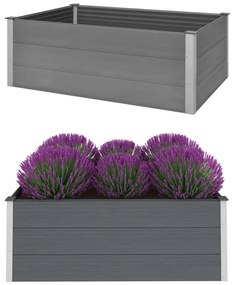 vidaXL Ζαρντινιέρα Υπερυψωμένη Γκρι 150 x 100 x 54 εκ. από WPC