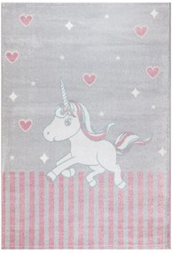 Χαλί Παιδικό Fairytale Unicorn 7582AX6 Grey-Pink Ezzo 133X190cm