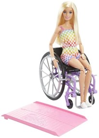 Κούκλα Barbie Fashionistas HJT13 Με Αναπηρικό Καροτσάκι Και Ράμπα Multi Mattel