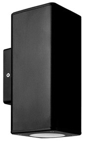 Adeleq Σποτ Pc Επίτοιχο Διπλής Κατεύθυνσης Τετράγωνο H76mm 2Xgu10 Ip54 Μαύρο 3-0760211