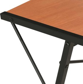 vidaXL Γραφείο με Ράφια Μαύρο / Καφέ 116 x 50 x 93 εκ.