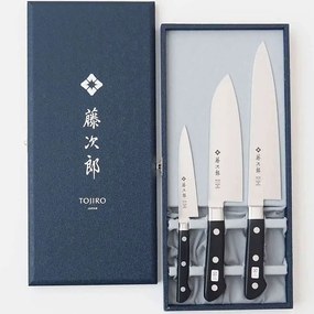 Μαχαίρια Classic Σε Συσκευασία Δώρου (Σετ 3Τμχ) DP-GIFTSET-D Silver-Black Tojiro Ανοξείδωτο Ατσάλι
