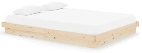 Πλαίσιο Κρεβατιού 150 x 200 εκ. Μασίφ Ξύλο King Size - Καφέ