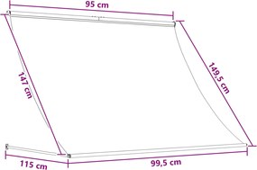 vidaXL Αντιανεμικό Καφέ 100 x 150 cm