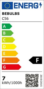 LED Λαμπτήρας C56 Γλόμπος G125 Μελί Νήμα Cage 7W E27 Dimmable 2700K