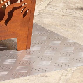 vidaXL Σκαλοπάτι Ορθογώνιος 2 pcs Ασημί 70 x 40 cm Αλουμίνιο