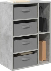 vidaXL Πλαϊνό γραφείο Γκρι Σκυροδέματος 60 x 33,5 x 84 εκ