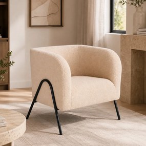 Πολυθρόνα (92x60x92) Spitishop Bergen Beige