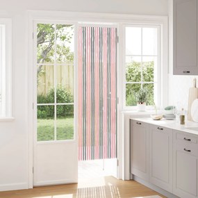 vidaXL Κουρτίνα εντόμων Chenille Ασημί Γκρι και Ροζ 56 x 185 cm