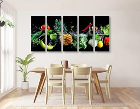Εικόνα 5 μερών βιολογικά φρούτα και λαχανικά