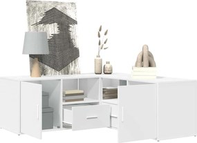 vidaXL Ντουλάπι Γωνιακό Λευκό 200x40x45 εκ. από Επεξ. Ξύλο