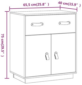 ΝΤΟΥΛΑΠΙ ΚΑΦΕ ΜΕΛΙ 65,5 X 40 X 75 ΕΚ. ΑΠΟ ΜΑΣΙΦ ΞΥΛΟ ΠΕΥΚΟΥ 820130