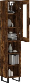 vidaXL Ντουλάπι Καπνιστή δρυς 34,5x34x180 εκ. από Επεξεργασμένο Ξύλο